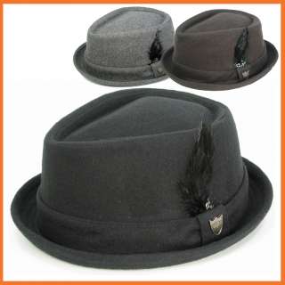  Stingy Short Brim Feathered Hat PorkPie Fully Lined Trilby Hats  