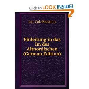   das Im des Altnordischen (German Edition) Jos. Cal. Poestion Books