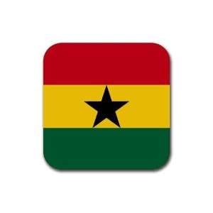  Ghana Flag Square Coasters (set of 4)
