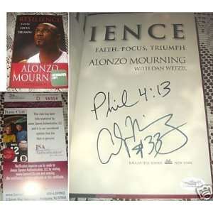  NBA Alonzo Mourning Resilience Signed BOOK JSA 1st Ed 