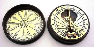 Brass Sundial Compass   Pocket Sundial Compass   London  