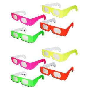  8 Pairs Prism Diffraction Fireworks Glasses   For Laser 