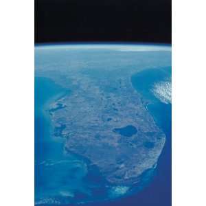  View of Florida Peninsula From Space by Nasa 12x18 