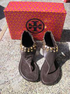 Tory Burch Studded Coconut Black Sandals 7.5 8 8.5 9  