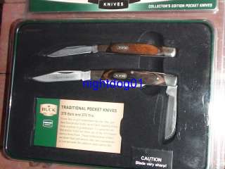 New sealed Collectors Edition Tin 2 Buck Traditional Pocket Knives 379 
