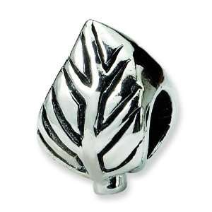   Reflections Sterling Silver Leaf Design Bead Arts, Crafts & Sewing