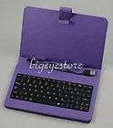 Purple Case USB Keyboard+Stylu​s For 7 Coby Kyros MID7022/MID712 