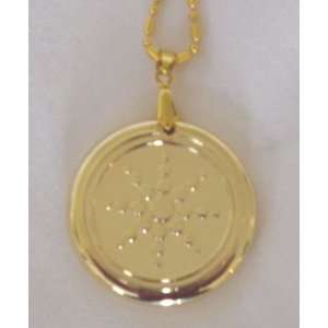 Scalar Energy GOLD TONE Pendant with Chain, Clasp [can be 