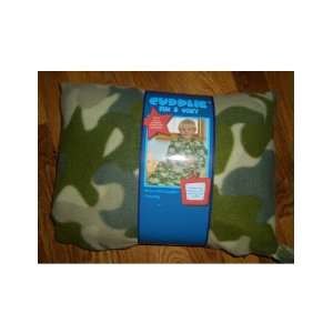 Snuggie Cuddlie Childrens Kids Camo Camouflage Wrap Fleece Blanket 