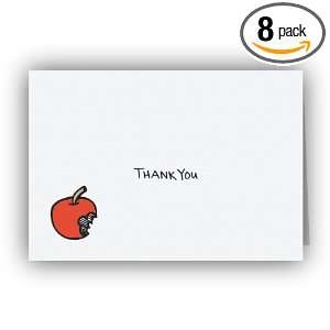  Bitten Apple Thank You Cards   Set of 8 Health & Personal 