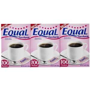 Equal Sugar Substitute Packets, 100 ct, 3 pk  Grocery 