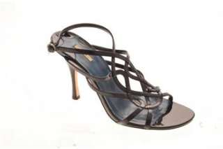 Max Studio NEW Semel Womens Heels Sandals Black Medium Patent Leather 