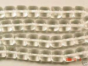 Vintage West German   Clear Bullet Shaped Glass Beads  