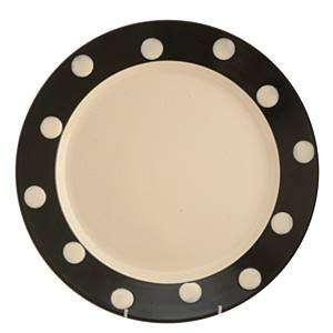  Rayware Caluso Ceramic Black And Cream Dinner Plate 