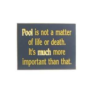  Pool Is Not a Matter of Life and Death, It Is Much More 