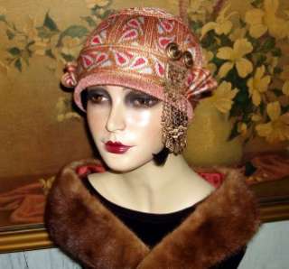 Beautiful Deco 1920s ~CLOCHE COUTURE~Vintage Flair Flapper Hat  