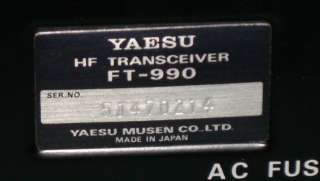 YAESU FT 990 AC/DC HF TRANSCEIVER Very Nice  