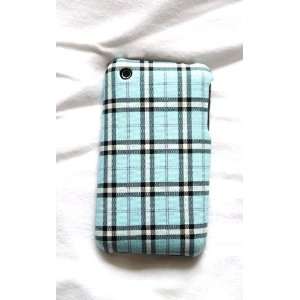 Clearance item iPhone 3g 3gs Light Blue Checker Pattern 