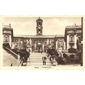  1920s Vintage Postcard Campidoglio   Rome Italy 
