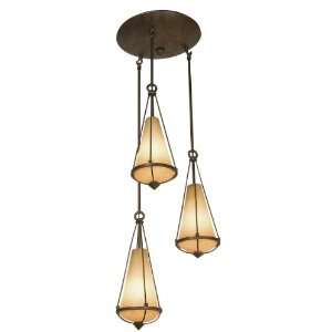 Varaluz 143F03 Two If By Sea 3 Light Foyer Light, Steeplechase Finish 