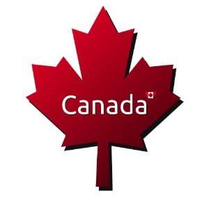  Canada maple leaf and flag sticker vinyl decal 4 x 3.4 
