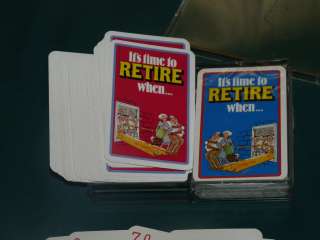   TO RETIRE WHEN Double Deck PLAYING CARDS Retirement 50th Birthday
