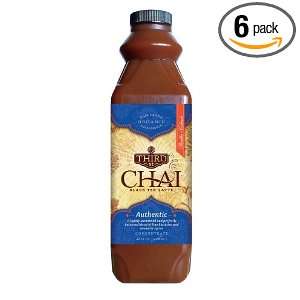 Third Street Chai, Authentic Chai, 32 Ounce Plastic Bottles (Pack of 6 