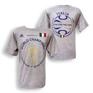 Adidas Italy Champions Tee   World Cup 2006  Sports 