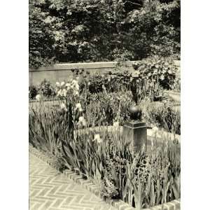  1925 Print Albert Strauss Gardens Oyster Bay Long Island 
