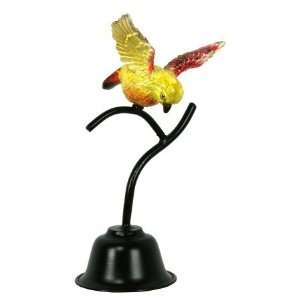  Pinnacle Strategies Yellow Metal Bird Decoration A04681 