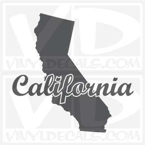 California Style 2 State Vinyl Decal Sticker Cali  