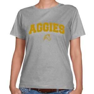  UC Davis Aggies Ladies Ash Logo Arch Classic Fit T shirt 
