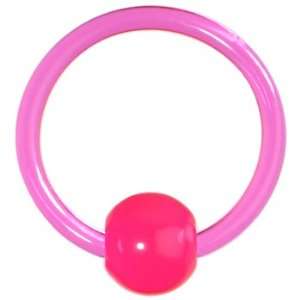  16 Gauge Pink Acrylic Ball Captive Ring Jewelry