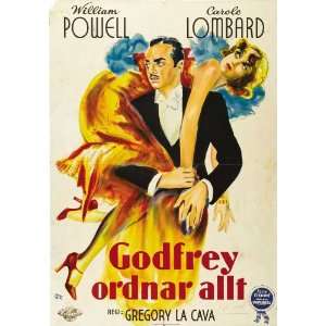  My Man Godfrey (1936) 27 x 40 Movie Poster Swedish Style A 