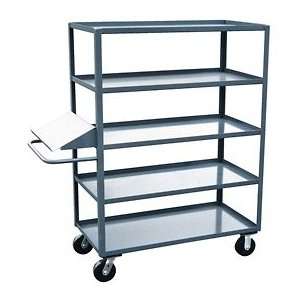  Five Shelf Stock Truck With Writing Stand Handle 30 X 60 