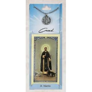  Prayer Card with Pewter Medal St. Martin Jewelry
