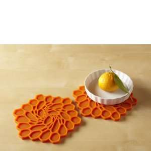  Hive Trivet in Tangerine