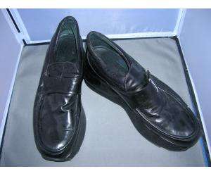STEPHANE KELIAN Black leather platform shoes 10  
