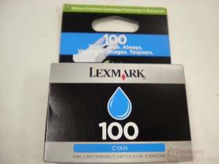 Lexmark 100 Standard Yield Cyan Ink Tank Model 14N1013 Rtl $11  