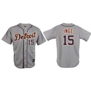  Inge #15 Detroit Tigers Majestic Replica ROAD Jersey 
