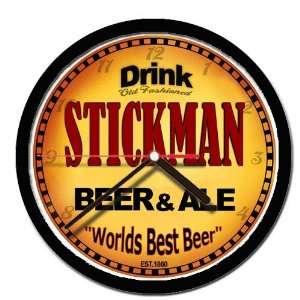  STICKMAN beer and ale cerveza wall clock 