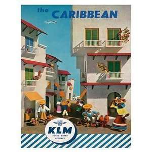  World Travel Poster KLM Royal Dutch Airlines The Caribbean 
