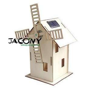  solar diy wooden house toy+ solar power+diy assembling 