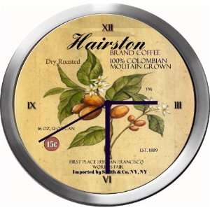  HAIRSTON 14 Inch Coffee Metal Clock Quartz Movement 