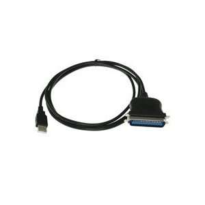 5ft Black USB to Parallel Port Adapter Cable  Industrial 