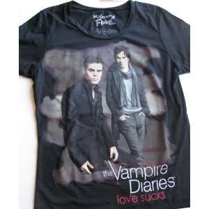  Vampire Diaries T shirt Brothers Stefan and Damon Size 