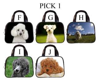 Poodle Standard Dog Puppy Puppies F J Leather Handbag Purse #PICK 1 