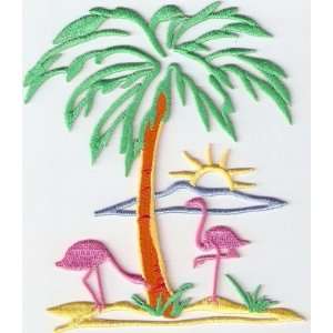   Trees/ Iron On Embroidered Applique/Tropical, Birds 