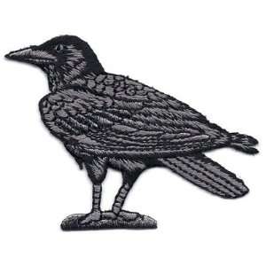 Birds/Raven,Black & Gray/Iron On Embroidered Applique 