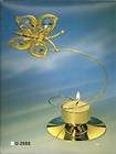 24K Gold Plated Swarovski Crystal Tealight Candle Holder Butterfly 